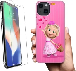 etui-na-apple-iphone-14-telefon-wzory-masza-i-niedzwiedz-szklo