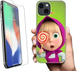 etui-na-apple-iphone-14-telefon-wzory-masza-i-niedzwiedz-szklo