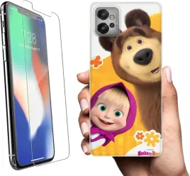 etui-na-motorola-moto-g32-telefon-wzory-masza-i-niedzwiedz-szklo