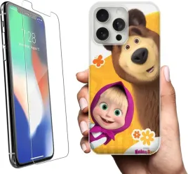 etui-na-apple-iphone-15-pro-telefon-wzory-masza-i-niedzwiedz-szklo