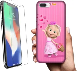 etui-na-apple-iphone-7-plus-telefon-wzory-masza-i-niedzwiedz-szklo