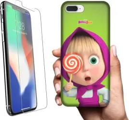 etui-na-apple-iphone-7-plus-telefon-wzory-masza-i-niedzwiedz-szklo