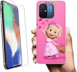etui-na-xiaomi-redmi-12c-telefon-wzory-masza-i-niedzwiedz-szklo