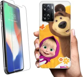etui-na-oppo-a77-5g-telefon-wzory-masza-i-niedzwiedz-szklo