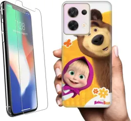 etui-na-oppo-reno8-telefon-wzory-masza-i-niedzwiedz-szklo