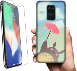 etui-na-xiaomi-redmi-note-9-telefon-wzory-totoro-szklo