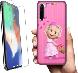 etui-na-xiaomi-redmi-note-8t-telefon-wzory-masza-i-niedzwiedz-szklo