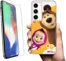 etui-na-samsung-galaxy-s23-telefon-wzory-masza-i-niedzwiedz-szklo