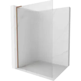 mexen-kioto-l-scianka-walk-in-70x200-prazki-miedz-szczotkowana