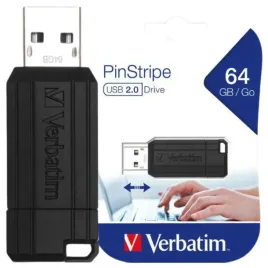verbatim-pendrive-64gb-usb-a-2-0-pojemny-wytrzymaly-dysk-przenosny-czarny