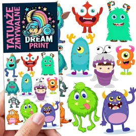 tatuaze-zmywalne-dla-dzieci-dzieciece-monsters-potwory-wzory-jakosc