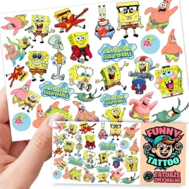 tatuaze-zmywalne-dla-dzieci-spongebob-wzory-oryginalne
