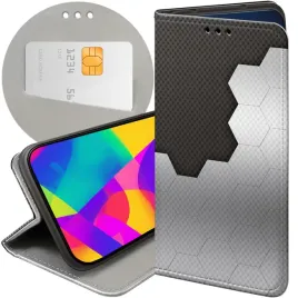 etui-z-klapka-do-samsung-galaxy-a16-wzory-szare-metallic-grey-futeral-case