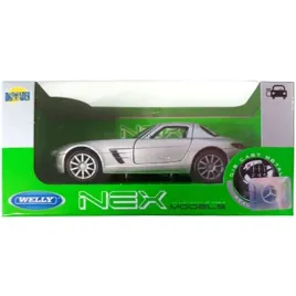 mercedes-benz-sls-amg-srebrny-metalowy-samochod-model-kolekcjonerski-welly
