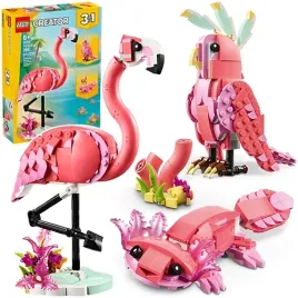 lego-creator-3w1-dzikie-zwierzeta-rozowy-flaming-kakadu-aksolotl-31170