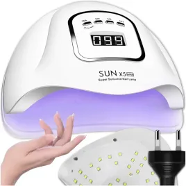 lampa-uv-do-paznokci-led-80w-do-hybryd-zeli-mocna-sun-x5-max-biala-lcd