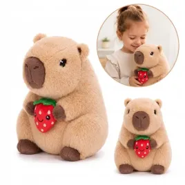 maskotka-kapibara-z-truskawka-pluszak-25cm-miekka-mila-w-dotyku-przytulanka
