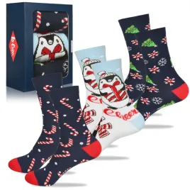 lee-cooper-skarpety-damskie-swiateczne-3-pary-bawelna-slodkie-dlugie-35-38
