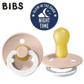 smoczek-bibs-bezowy-swiecacy-blush-night-s-0-6mcy