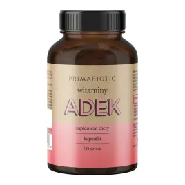 Zdjęcie produktu WITAMINA ADEK PRIMABIOTIC 60 kaps. Skóra Wzrok Układ Odpornościowy Mięśnie
