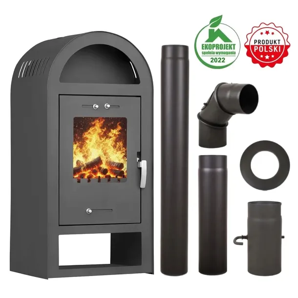 PIEC STALOWY ECO 7,5KW KOMINEK KOZA MOCNY POLSKI PRODUKT EKOPROJEKT HESTIA