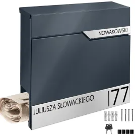 skrzynka-pocztowa-na-listy-adres-napis-nowoczesna-antracytowa-gazetnik