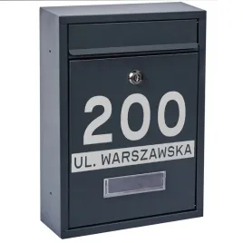 skrzynka-pocztowa-na-listy-szara-wzor-napis-skrzynka-z-napisem-na-listy