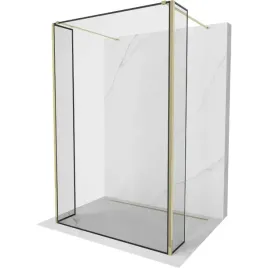 mexen-kioto-scianka-prysznicowa-130x30-czarny-wzor-zloty-profil