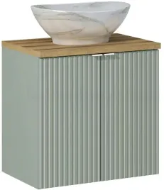 comad-line-reed-green-szafka-60-cm-podumywalkowa-wiszaca-z-umywalka-zielona