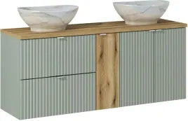 comad-line-reed-green-szafka-140-cm-podumywalkowa-wiszaca-z-umywalkami