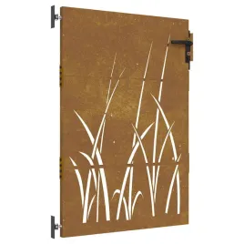 furtka-ogrodowa-85x150-cm-stal-kortenowska-motyw-trawy