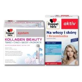 Zdjęcie produktu Doppelherz® system KOLLAGEN BEAUTY + Doppelherz® aktiv Na włosy i skórę