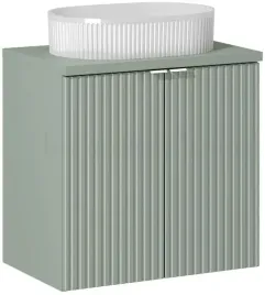 comad-line-reed-green-szafka-60-cm-podumywalkowa-wiszaca-z-umywalka-zielona
