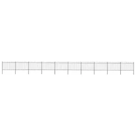 ogrodzenie-ogrodowe-z-wlocznia-stalowe-17815-x-120-cm-czarne