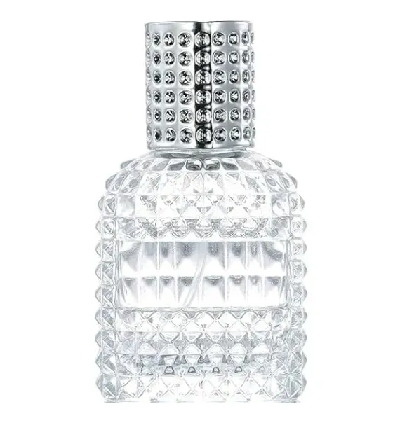 BUTELKA SZKLANA OZDOBNA NA PERFUMY MONIQUE ATOMIZER ALUMINIUM - 30 ML!