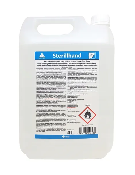 Preparat do dezynfekcji rąk - Sterillhand - 4L- Alpinus