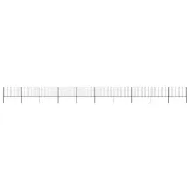 ogrodzenie-ogrodowe-z-wlocznia-stalowe-17815-x-100-cm-czarne