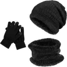 czapka-zimowa-szalik-komin-rekawiczki-dotyk-dzianina-unisex-czarny-3w1