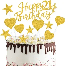 topper-na-tort-urodziny-21-zloty-happy-birthday