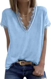 bluzka-damska-niebieska-koronka-letnia-t-shirt-s
