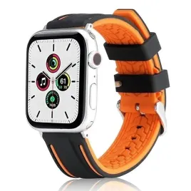 beline-pasek-apple-watch-solid-silicone-38-40-41mm-pomaranczowo-czarny-oran