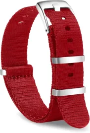 pasek-bransoleta-do-zegarka-czerwona-uniwersalna-nylon-22mm