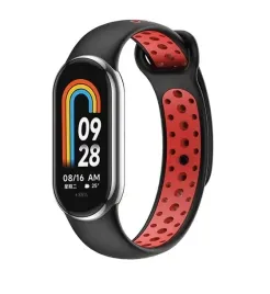beline-pasek-mi-band-9-8-design-czarno-czerwony-black-red