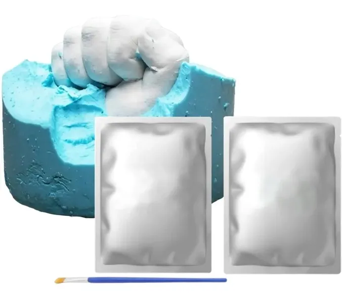 ZESTAW GIPSOWY DO ODLEWU DŁONI STÓPKI DZIECKA 3D MASA KOPIUJACA DZIEŃ MATKI