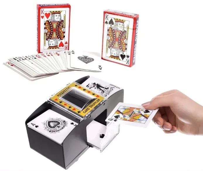 MEGA ZESTAW TASOWARKA DO KART TASOWACZ AUTOMAT+ 2x TALIE KART POKER