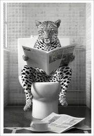 plakat-bez-ramy-do-lazienki-wc-toalety-gepard-na-kiblu-gazeta-p2532-a4