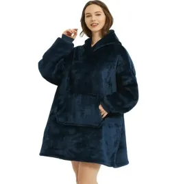 ciepla-bluza-koc-oversize-xxl-2w1-gruba-futrzak-niebieska