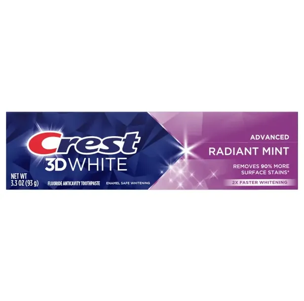 Wybielająca pasta do zębów 3D White Radiant Mint Crest Advanced 93 g