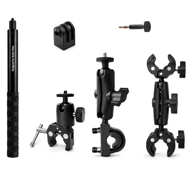 Aluminiowy Uchwyt do GoPro DJI Insta360 Motocykl Kijek Selfie Zestaw 6w1 Peytech