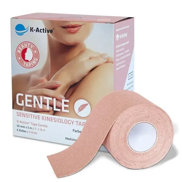 Taśma K-Active GENTLE dla alergików łagodny klej Sensitive skóra wrażliwa